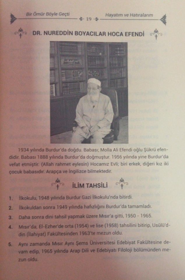 Bir Ömür Böyle Geçti Hayatım Ve Hatıralarım (Dr.Nureddin Boyacılar )