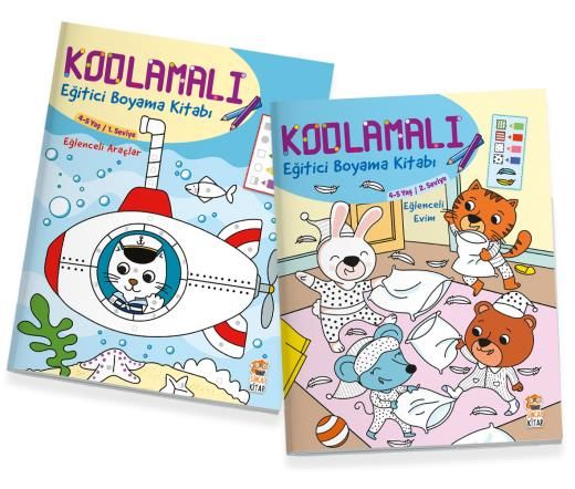 Kodlamalı Eğitici Boyama Seti (4-5 Yaş - 2 Kitap)