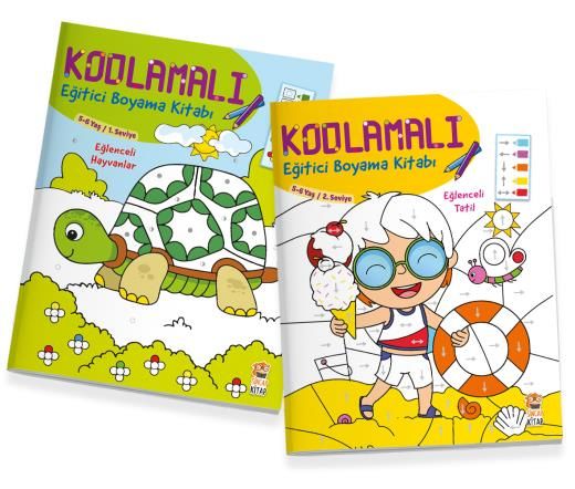 Kodlamalı Eğitici Boyama Seti (5-6 Yaş - 2 Kitap)