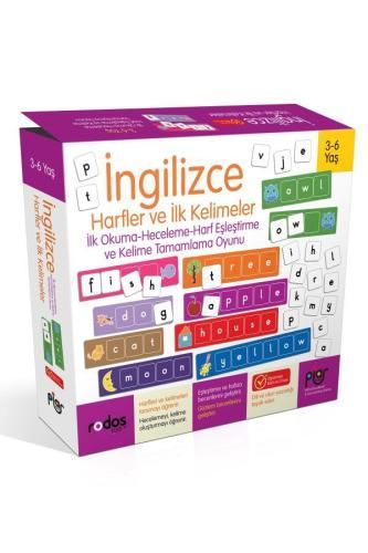 İngilizce Harfler ve İlk Kelimeler-İlk Okuma-Heceleme-Harf Eşleştirme ve Kelime Tamamlama Oyunu