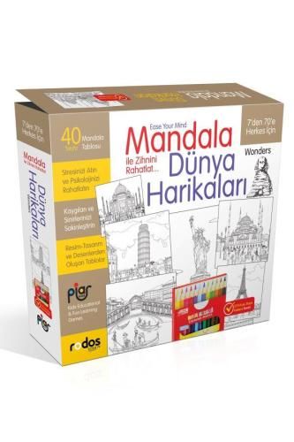 Mandala, Dünya Harikaları-7'den 70'e Herkes İçin-12'li Kuru Boya Kalemi İlaveli