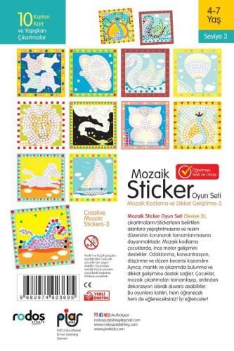 Mozaik Sticker (Çıkartma) Oyun Seti-Mozaik Kodlama ve Dikkat Geliştirme-3