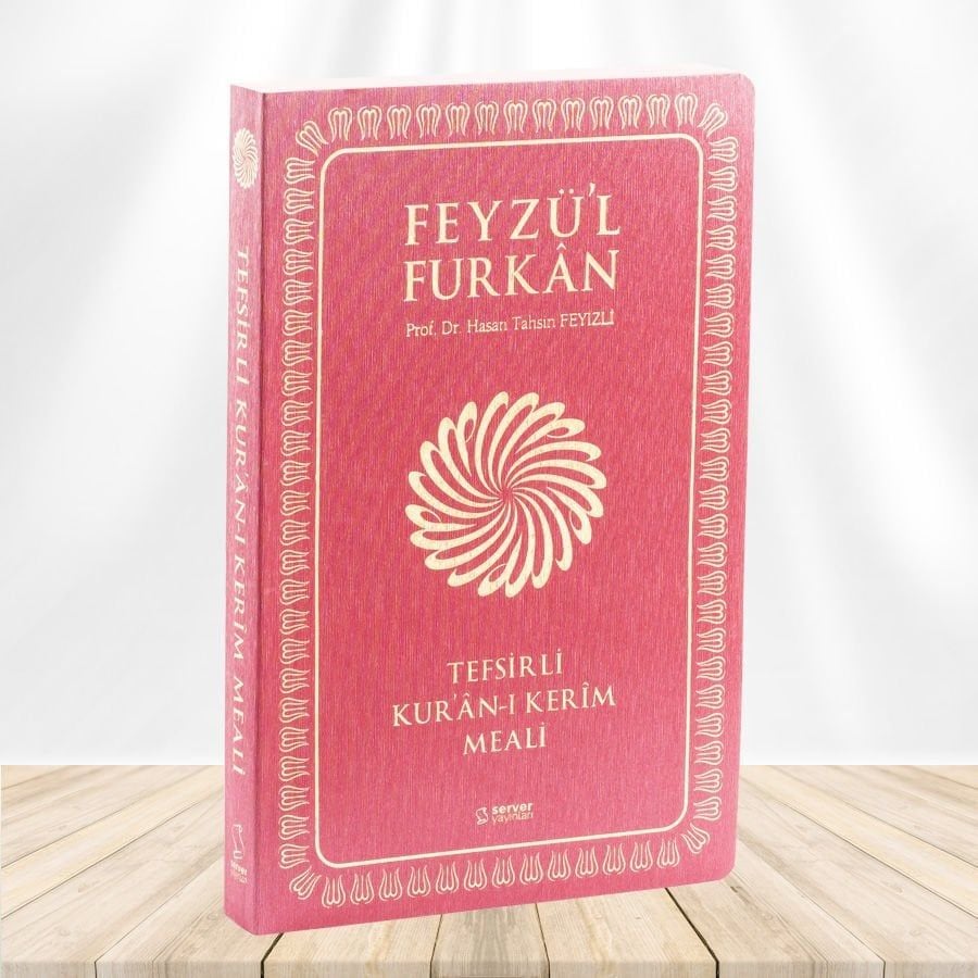 Feyzü'l Furkan Tefsirli Kur'an-ı Kerim Meali (Büyük Boy - Tefsirli Meal - İNCE CİLT) BORDO