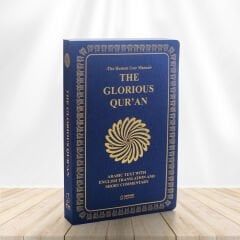 The Glorious Qur'an (İngilizce Meal + Mushaf) Orta Boy Yumuşak Kapak - Lacivert - Fuşya - Lila