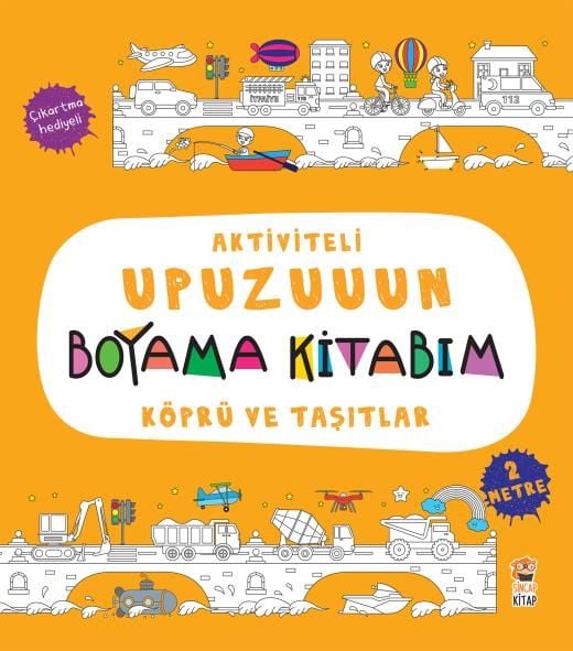 Aktiviteli Upuzuuun Boyama Kitabım - Köprü Ve Taşıtlar
